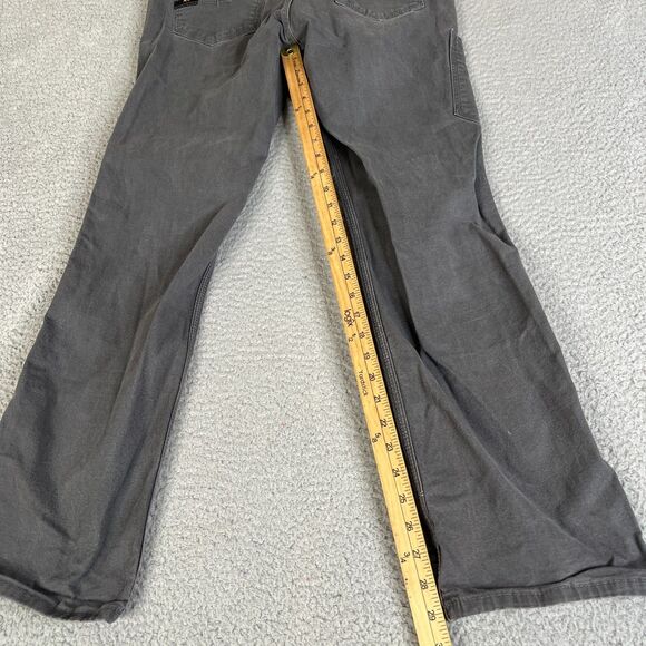 Ariat Rebar M7 Slim Straight Leg Jeans Mens 30x32 Gray Field Carpenter Canvas - Picture 11 of 16